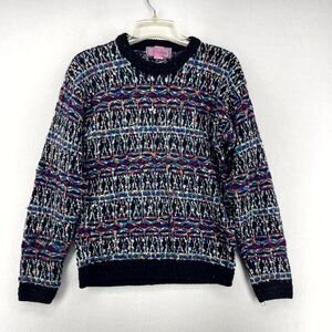 Concrete Vintage Pattern Acrylic Long Sleeve Sweater‎ Size M (12-14)